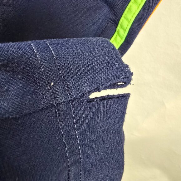 Adidas Originals Sweatpants Mens Small Blue Track Pants Neon Stripe Trefoil Logo - Picture 9 of 12